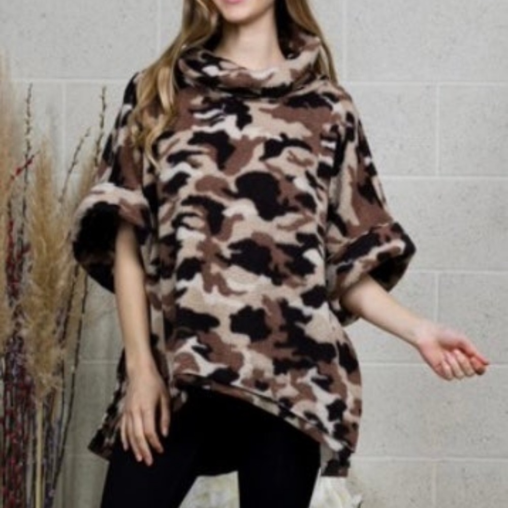 Camouflage Patterned Women's Sweater